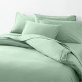 Organic Cotton Lily Pad Green Eyelash Fringe King Pillow Sham