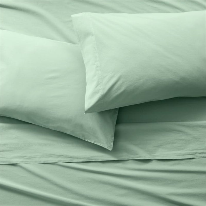 Organic Cotton Lily Pad Green Standard Pillowcases, Set of 2