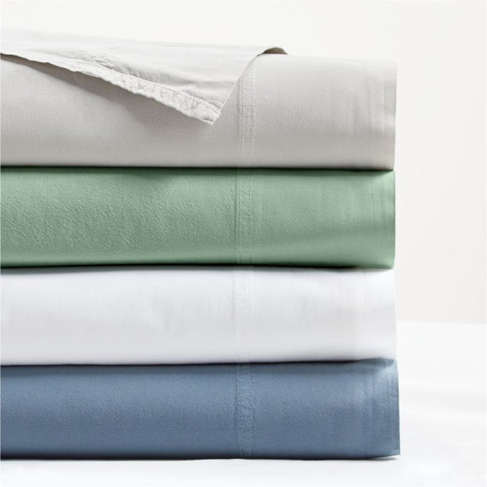 Organic Cotton Lily Pad Green Standard Pillowcases, Set of 2