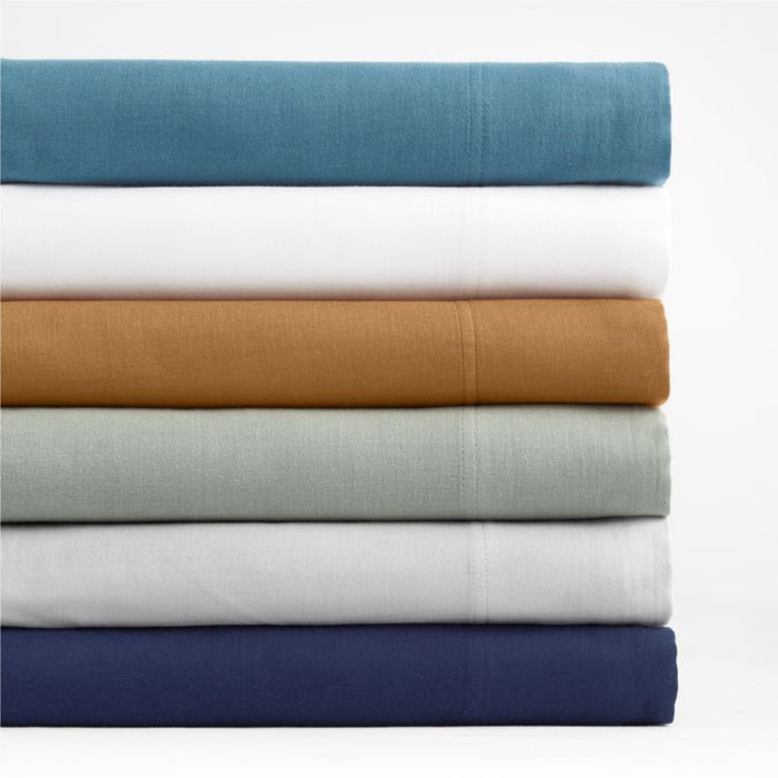 Organic Double Weave Brulee Brown King Sheet Set