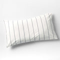 Organic Percale Cotton Striped Pewter Grey King Pillow Sham