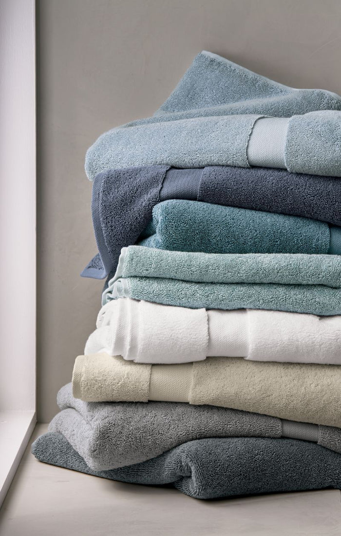 Organic Turkish Cotton Evening Blue Hand Towel