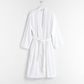 Organic Turkish Crisp White Cotton Bath Robe L/XL