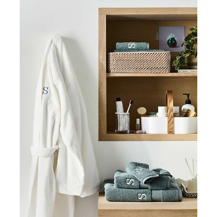 Organic Turkish Crisp White Cotton Bath Robe S/M