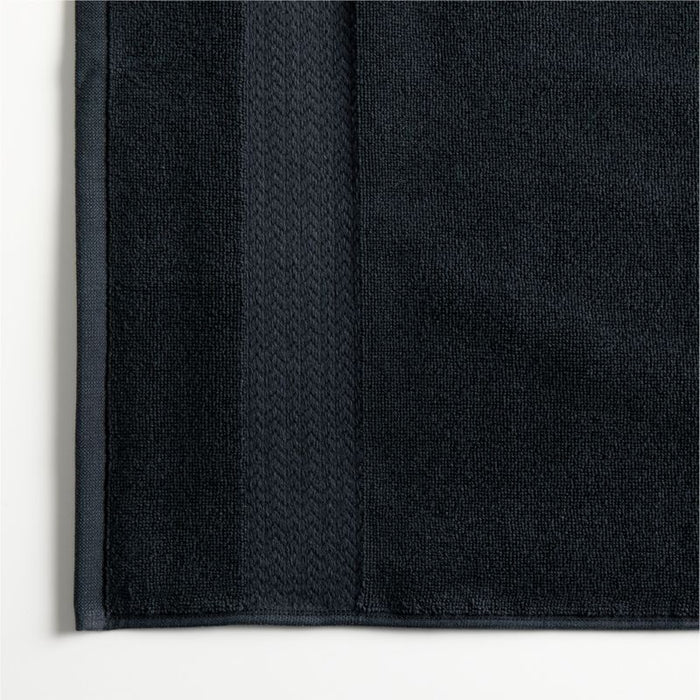 Organic Turkish Midnight Blue Cotton Bath Mat 20"x34"