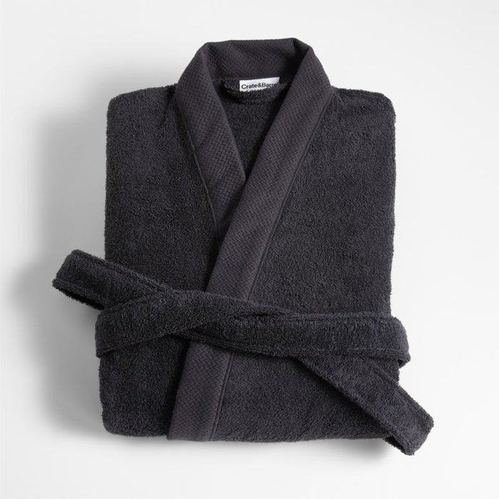 Organic Turkish Midnight Blue Cotton Bath Robe L/XL