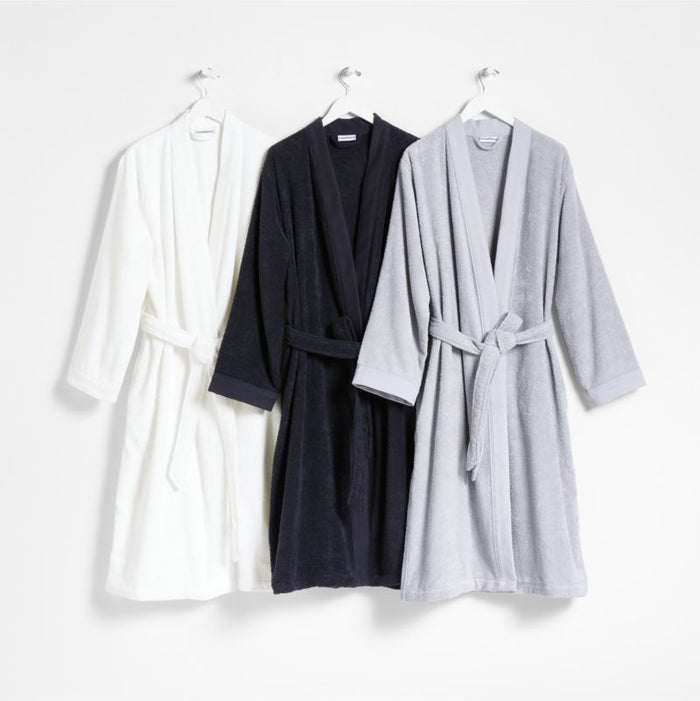 Organic Turkish Midnight Blue Cotton Bath Robe L/XL
