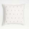 Organic Washed Cotton Velvet 20"x20" Embroidered Metallic Trees Holiday Throw Pillow Cover