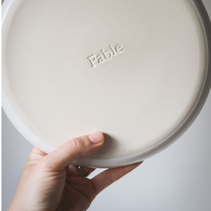 Oval serving platter dinnerware by Fable Home, shown in a blushpink finish. – #blushpink