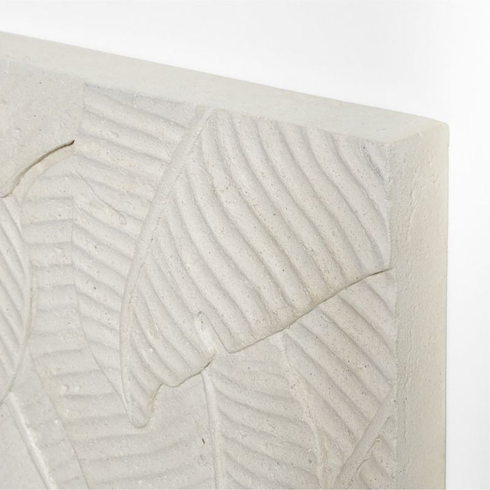 Palm White Ceramic Tile Wall Art