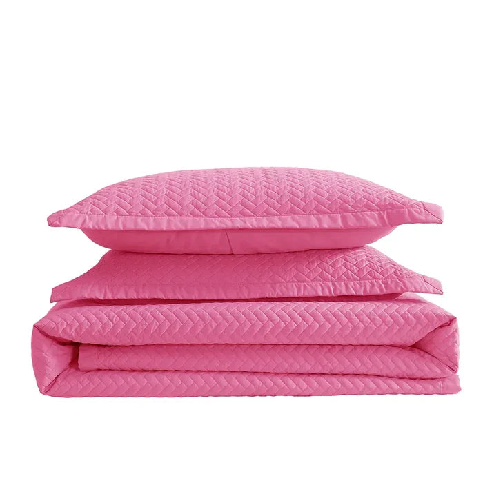 Passion Pink Oversized Quilt Set