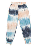 PEACH/BLUE STRIPED TIE DYE LOUNGE PANTS PUPPIE LOVE