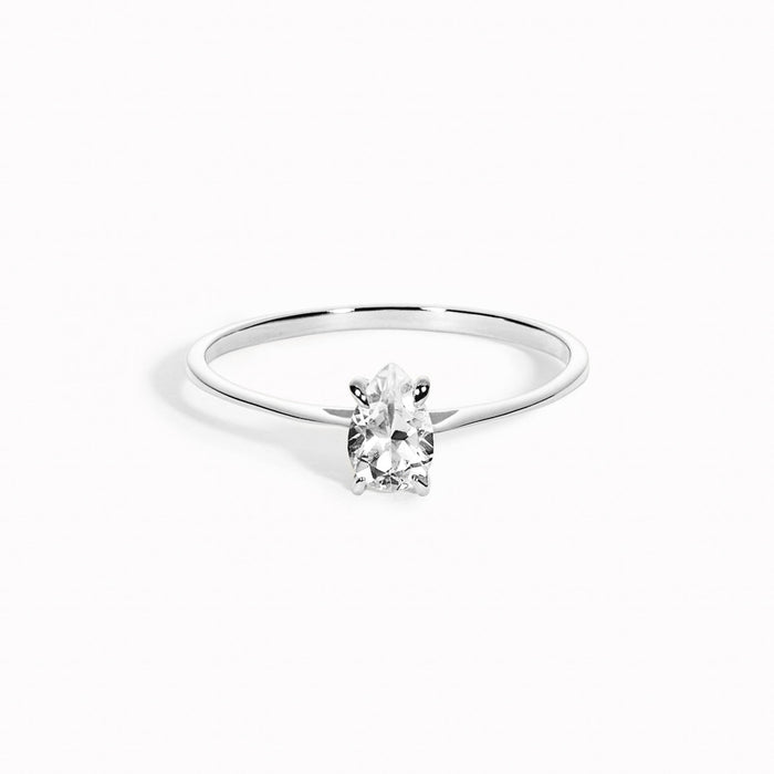 Silver, White Topaz