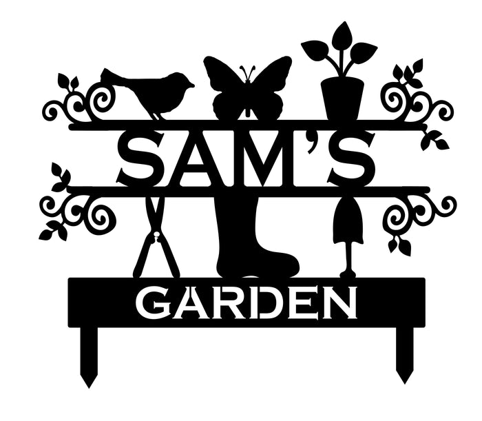 Personalized Garden Sign - Metal Art - MetalPlex