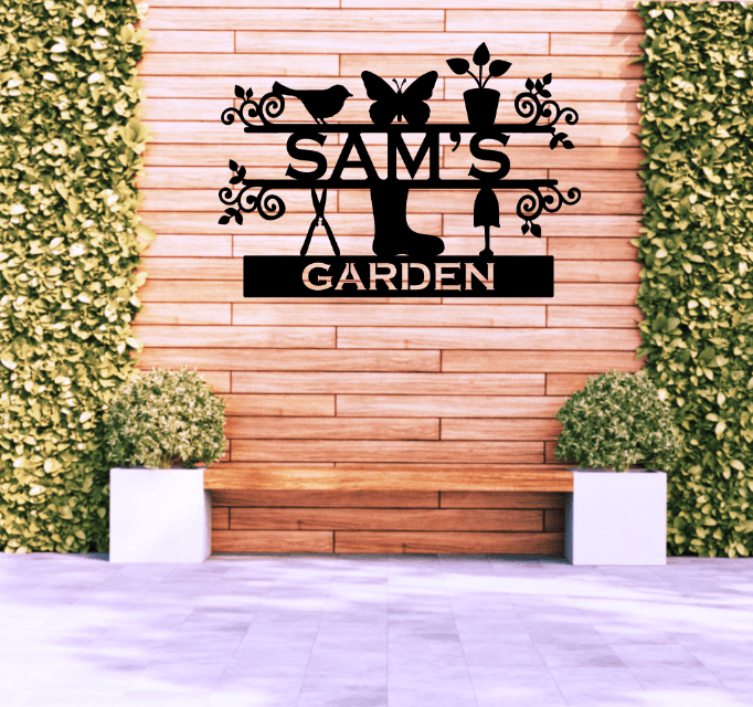 Personalized Garden Sign - Metal Art - MetalPlex