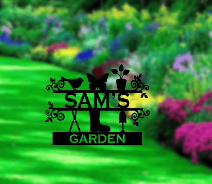Personalized Garden Sign - Metal Art - MetalPlex