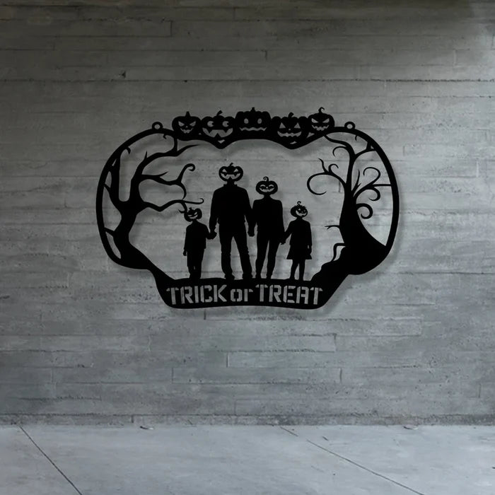 Personalized Halloween Metal Entrance Metal Wall Art