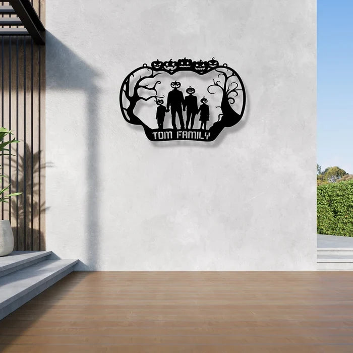 Personalized Halloween Metal Entrance Metal Wall Art