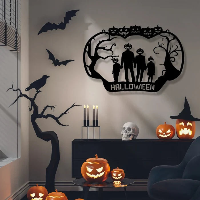 Personalized Halloween Metal Entrance Metal Wall Art