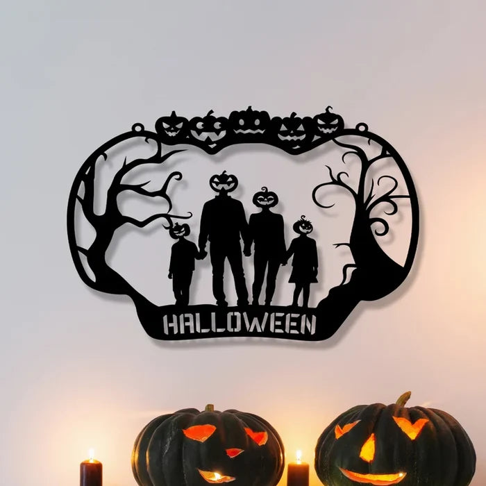 Personalized Halloween Metal Entrance Metal Wall Art