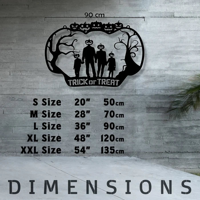 Personalized Halloween Metal Entrance Metal Wall Art