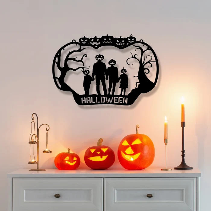 Personalized Halloween Metal Entrance Metal Wall Art