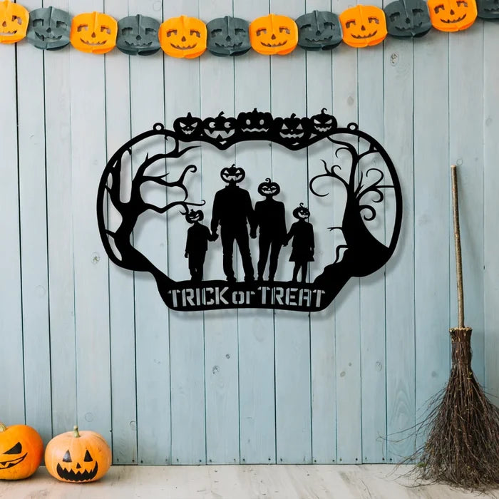 Personalized Halloween Metal Entrance Metal Wall Art