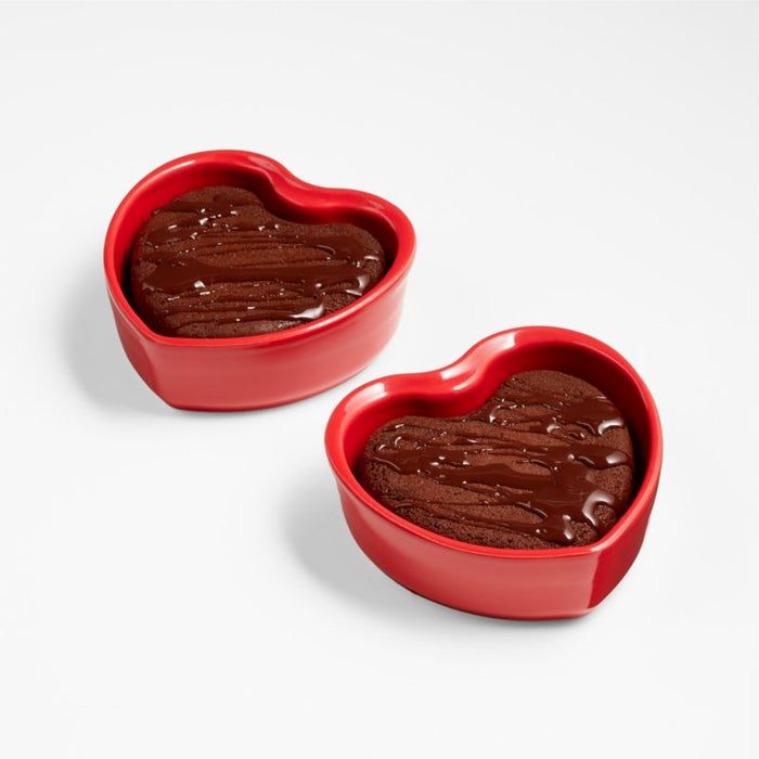 Peugeot Mini Heart Baking Dishes, Set of 2
