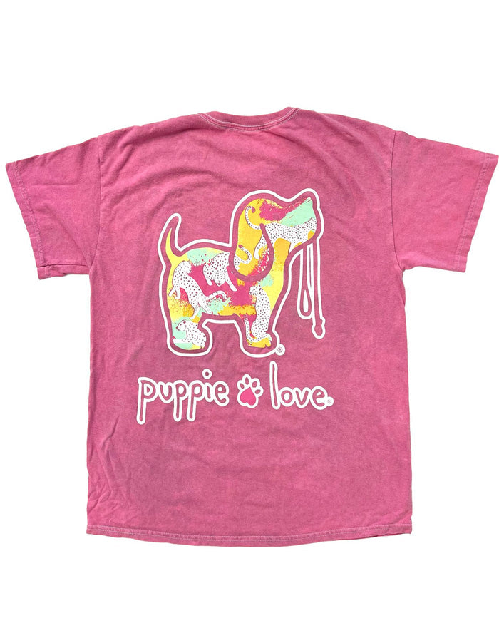 PINK LEOPARD PUP, MINERAL WASH PUPPIE LOVE