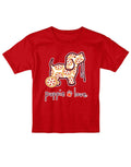 PIZZA PATTERN PUP, YOUTH SS PUPPIE LOVE