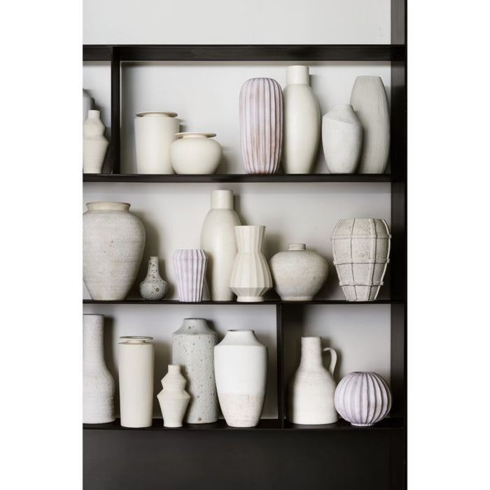 Plateia Large White Earthenware Vase 15.75"