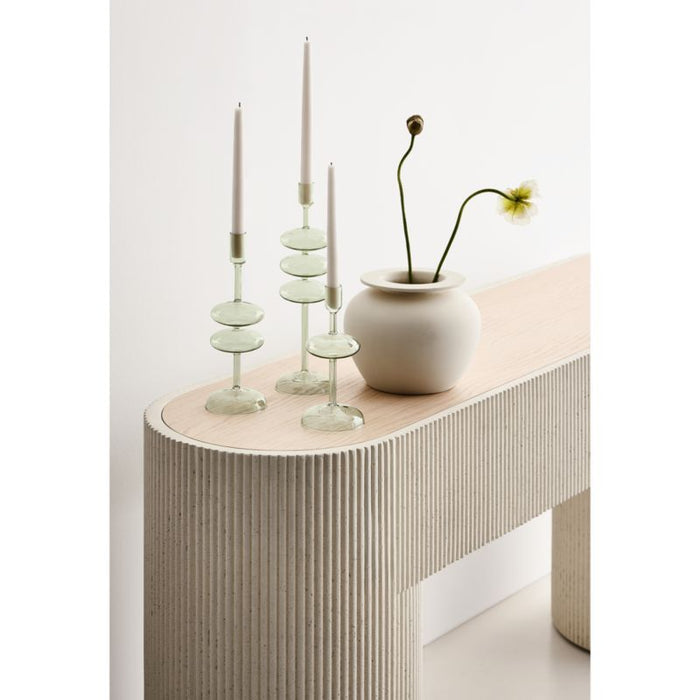 Plateia Large White Earthenware Vase 15.75"