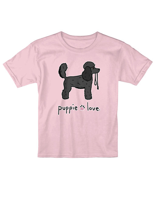 POODLE PUP (BLACK), YOUTH SS PUPPIE LOVE