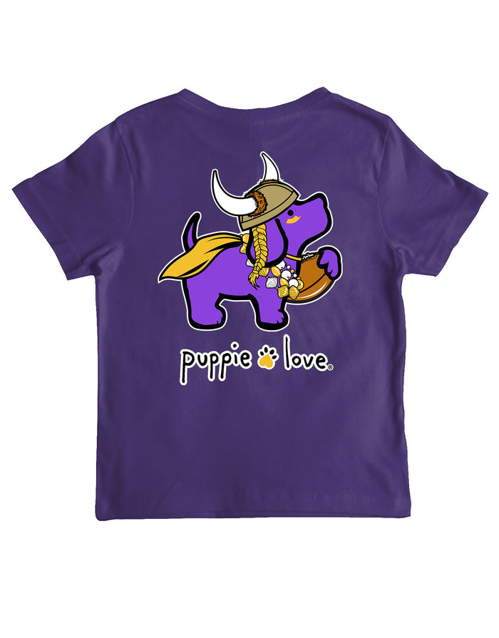 PURPLE AND GOLD MASCOT PUP, YOUTH SS PUPPIE LOVE