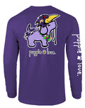 PURPLE MASCOT PUP, ADULT LS PUPPIE LOVE