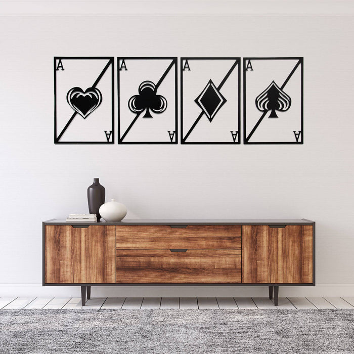 Quad Aces - Metal Wall Art - MetalPlex