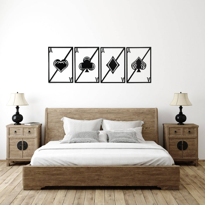 Quad Aces - Metal Wall Art - MetalPlex