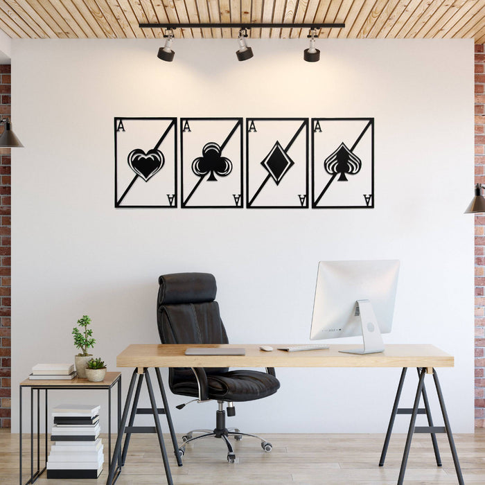 Quad Aces - Metal Wall Art - MetalPlex