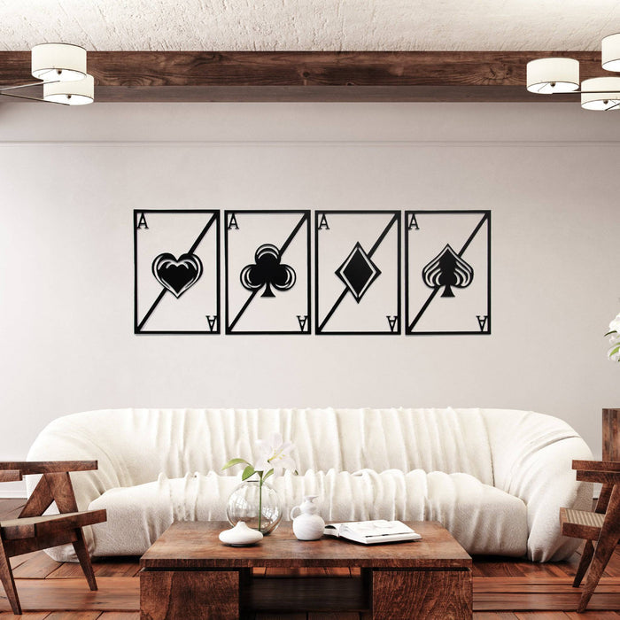 Quad Aces - Metal Wall Art - MetalPlex