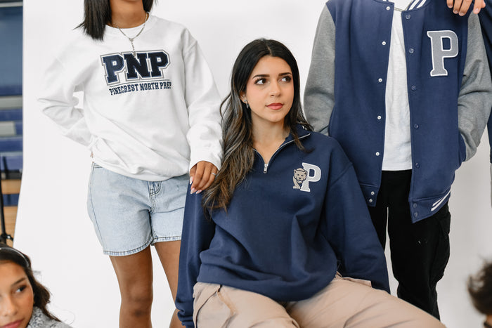 Quarter Zip Navy Sweatshirt