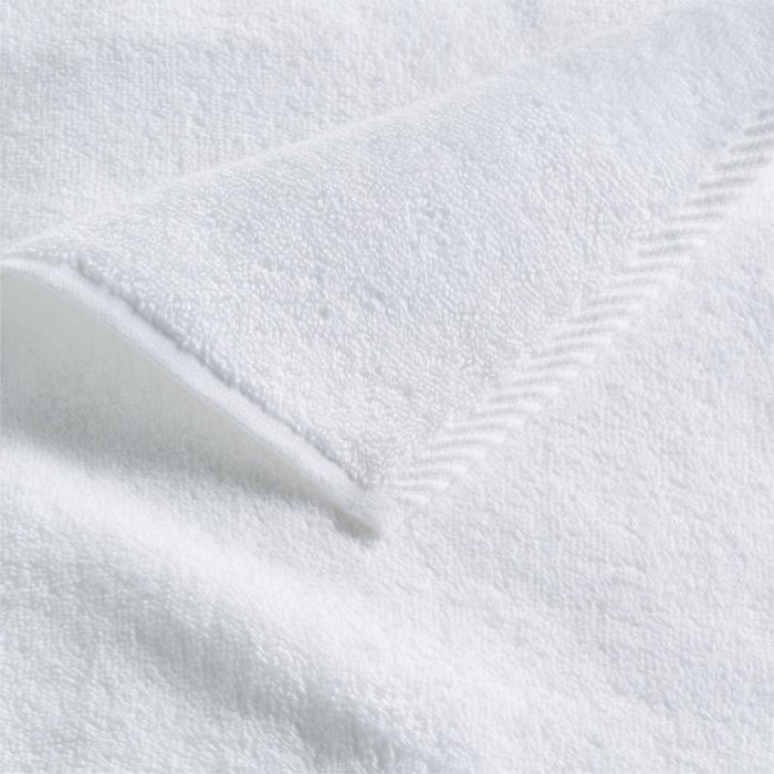 Quick-Dry White Organic Cotton Washcloth