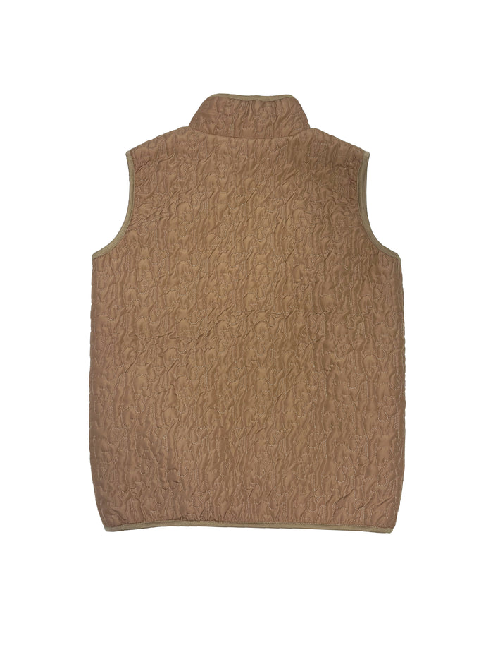 QUILTED VEST, CAMEL SUPER SALE PUPPIE LOVE