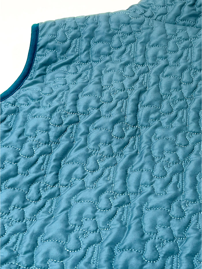 QUILTED VEST, TEAL SUPER SALE PUPPIE LOVE