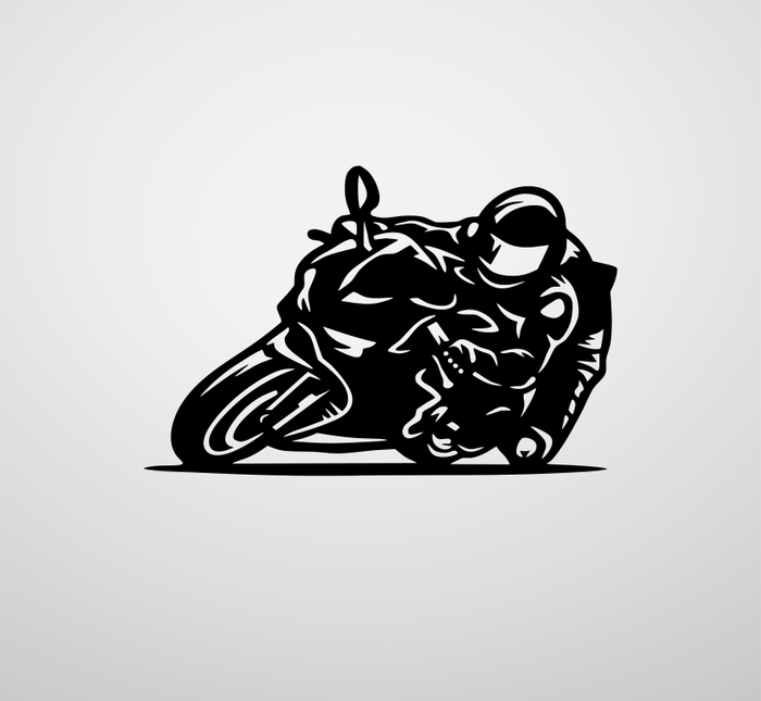 Racing Biker- Metal Wall Art