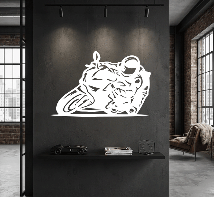 Racing Biker- Metal Wall Art