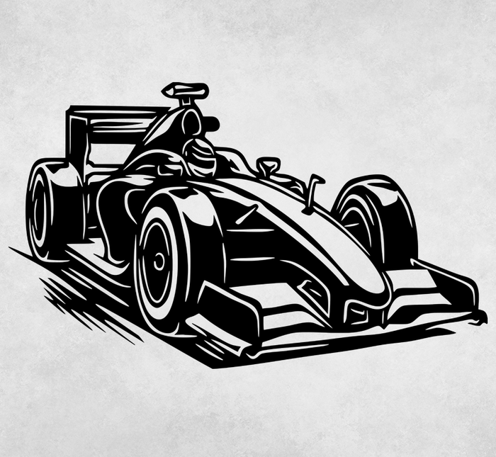 Racing Car - Metal Wall Art