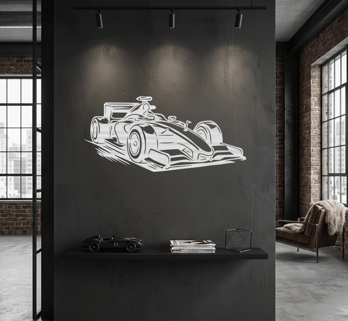 Racing Car - Metal Wall Art