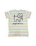 RAINBOW STRIPE LOGO PUP, YOUTH SS PUPPIE LOVE