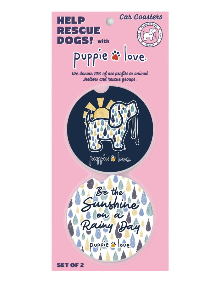 RAINDROP PUP CAR COASTER PUPPIE LOVE