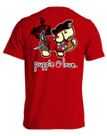 RED AND BLACK MASCOT PUP PUPPIE LOVE